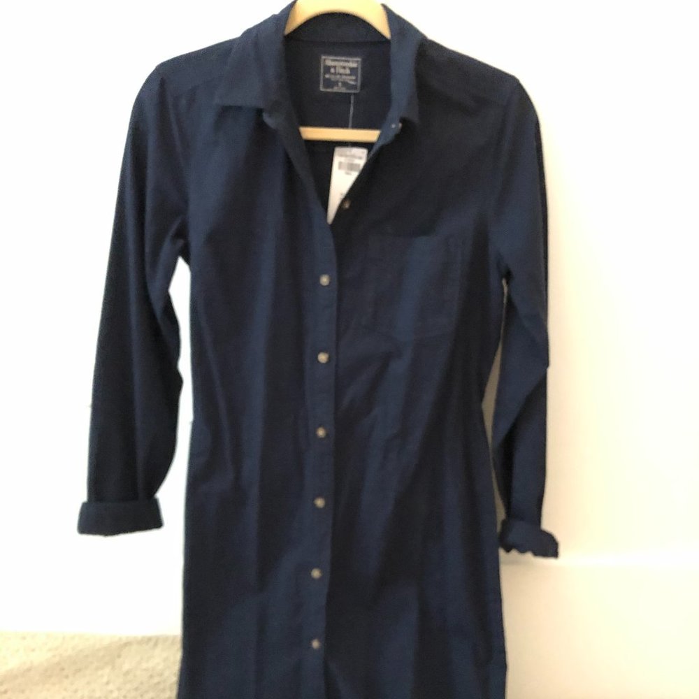 Abercrombie & Fitch Navy Blue Shirt Dress